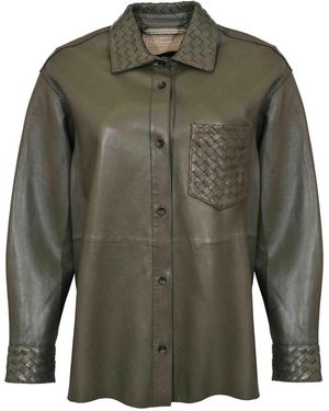 Leather Authority Essaouira Weaved Jacket - Green