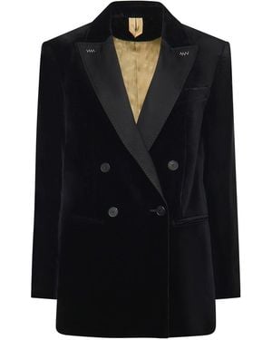 Max Mara Double-Breasted Jacket - Black