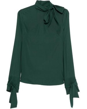 Ermanno Scervino Dark Blouse With Bow - Green