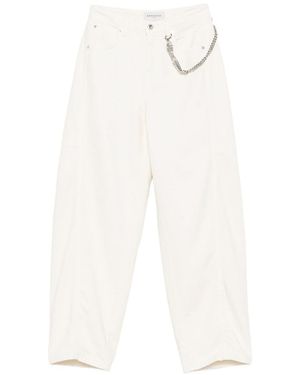 ERMANNO FIRENZE Cotton Baggy Pants - White