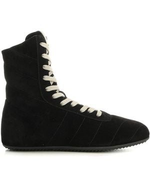 Rick Owens Quilted Minimalist High Trainers - Black