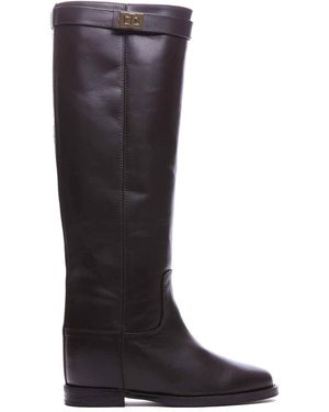 Via Roma 15 Boots With Padlock - Black
