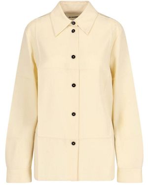 Jil Sander Virgin Wool Shirt - Natural