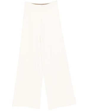 Max Mara Mxpstrillo Ivory Knitted Trousers - White