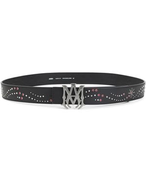 Amiri Ma Studded 4Cm Belt - White