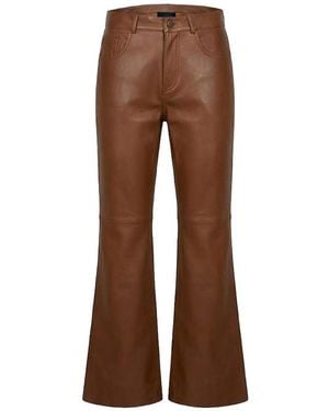 Haikure Pantalones De Cuero - Marrón