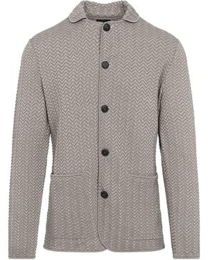 Giorgio Armani Viscose Blazer - Grey