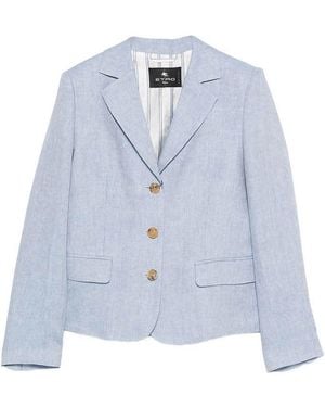 Etro Linen Jacket - Blue