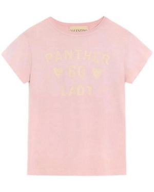 Valentino Garavani Printed Cotton T-Shirt - Pink