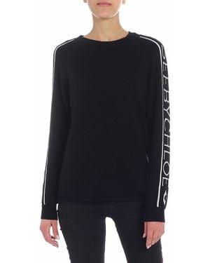 See By Chloé Pullover With Logo Intarsia - Black