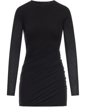 Jil Sander Double-Layered Cotton Mini Dress - Black