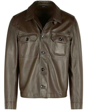 Tom Ford Tobacco Leather Jacket - Brown