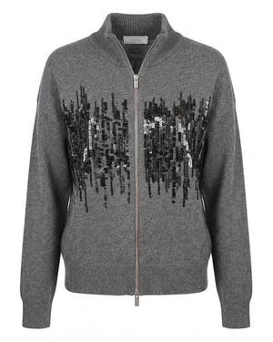 Peserico Round Neck Jumper - Grey