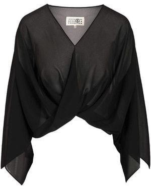 MM6 by Maison Margiela Long-Sleeved Top - Black
