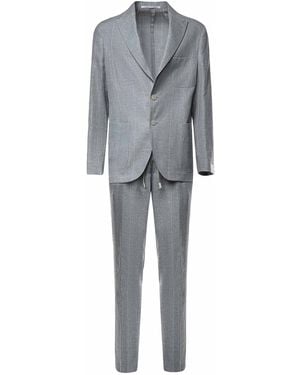 Eleventy Single-Breasted Suit - Gray