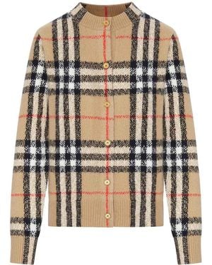 Burberry Check Knit Cardigan With Buttons - Multicolour