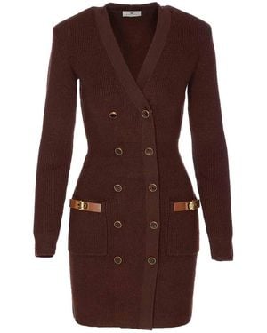 Elisabetta Franchi Knit Dress - Brown