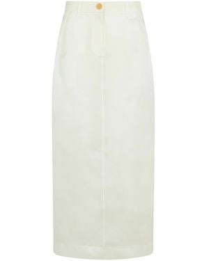 KHAITE 'Lucian' Silk Skirt - White
