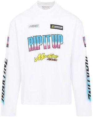 Martine Rose Martin Rose Funnel Neck L/S T-Shirt - White