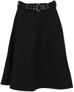 Ganni Skirt With Belt - Black
