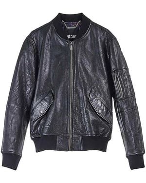 Just Cavalli Leather Jacket - Blue