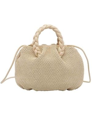 Hereu Raffia Bombom Handbag - Natural