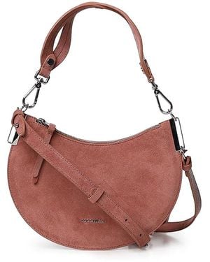 Coccinelle Sunup Small Suede Bag - Pink