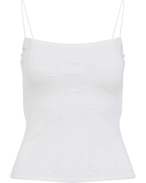 Jacquemus The Plumetis Top - White
