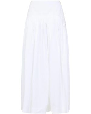 Lanvin Gonna Midi Basca - Bianco