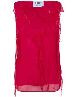 Blugirl Blumarine Georgette Blouse - Red