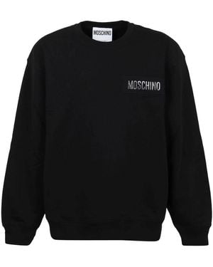Moschino Logo Printed Sweatshirt - Black