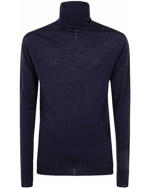 MD75 Turtle Neck Jumper - Blue