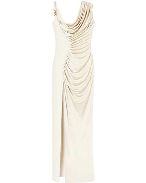 Versace Asymmetric Draped Medusa 95 Dress - White