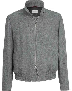 Brunello Cucinelli Bomber Jacket - Grey