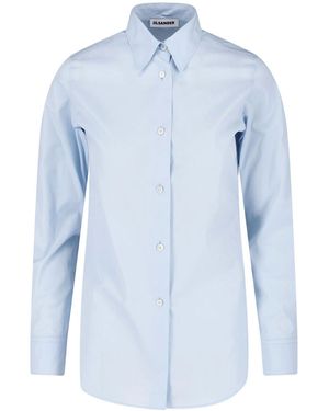 Jil Sander Cotton Poplin Shirt - Blue
