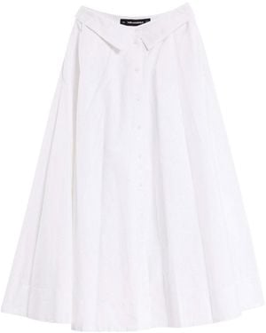 Karl Lagerfeld Poplin Skirt - White