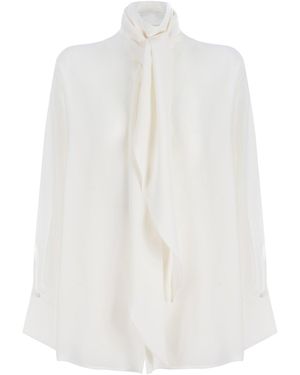 Etro Bow Silk Blouse - White