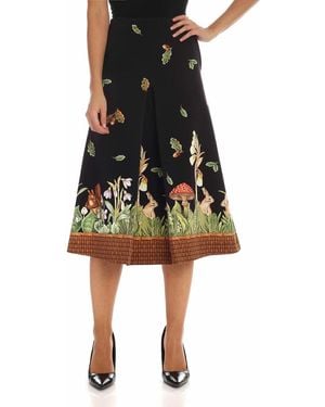 Vivetta Forest Printed Skirt - Black