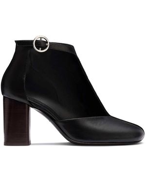 Lemaire High Heels Cut Out Ankle Boots - Black