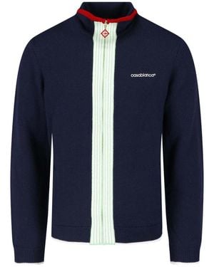 CASABLANCA Wool Cardigan - Blue