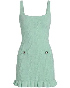 retroféte Dress Made Of Metallic Knit Fabric - Green