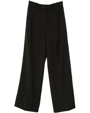 Sportmax Wool Wide-Leg Pants - Black