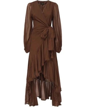 Marciano Elsa Fit And Flare Long Dress - Brown