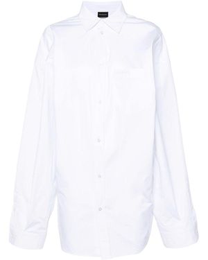 Balenciaga Oversized Cotton Shirt - White