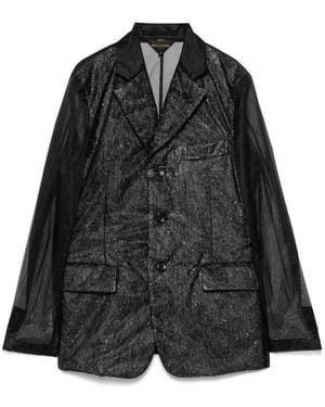 Comme des Garçons Chiffon Blazer Jacket - Black
