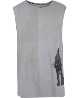 Ziggy Chen Sleeveless Printed Top - Gray