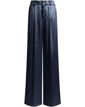 Alberta Ferretti Satin Trousers - Blue