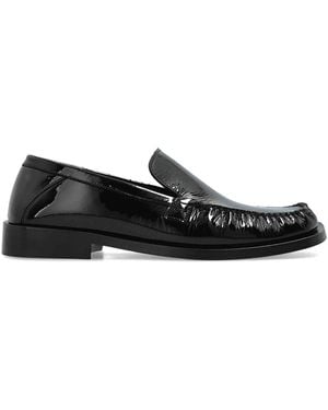 The Attico Charles Leather Loafers 20Mm - Black
