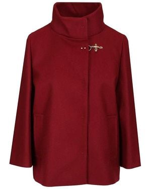 Fay Wool Cape - Red