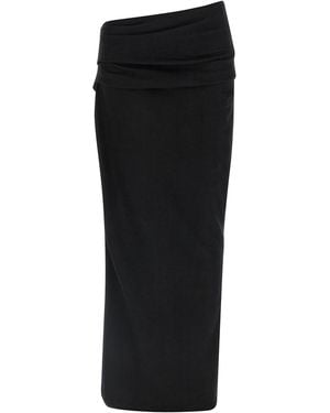 Entire studios Stretch Wool Skirt - Black